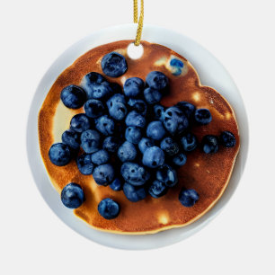 Funny Blueberry Pancakes Pub Weihnachten Keramik Ornament