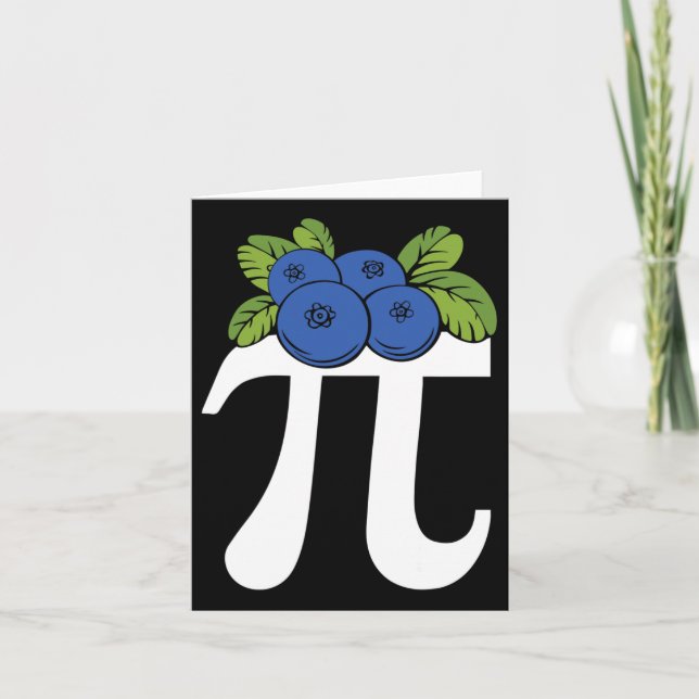 Funny Blueberry Pi Day Karte (Vorderseite)