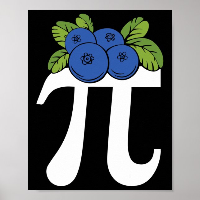 Funny Blueberry Pi Day Poster (Vorne)