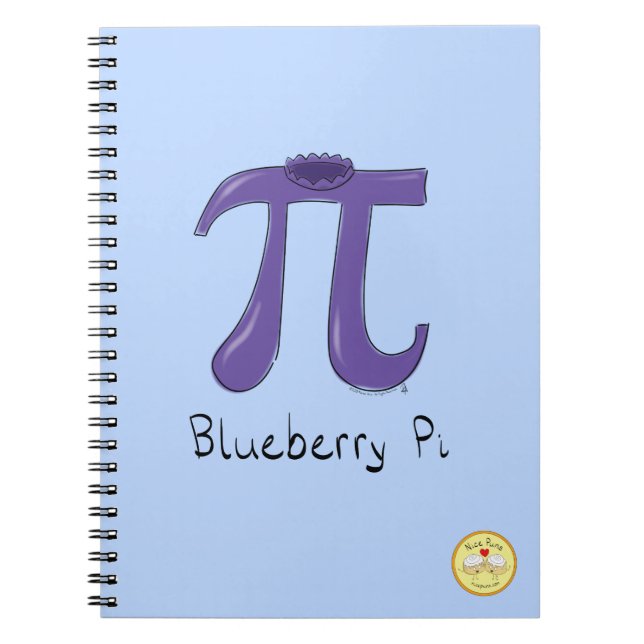 Funny Blueberry Pi Symbol Mathematiker Lehrer Notizblock (Vorderseite)
