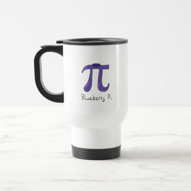 Funny Blueberry Pi Symbol Mathematiker Lehrer Reisebecher (Links)