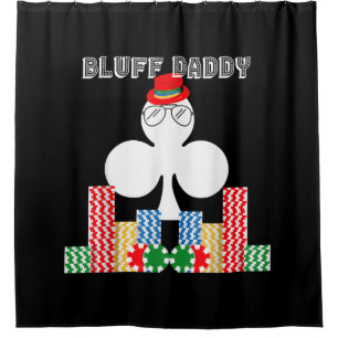 Funny Bluff Daddy Poker Casino Game Texas Duschvorhang