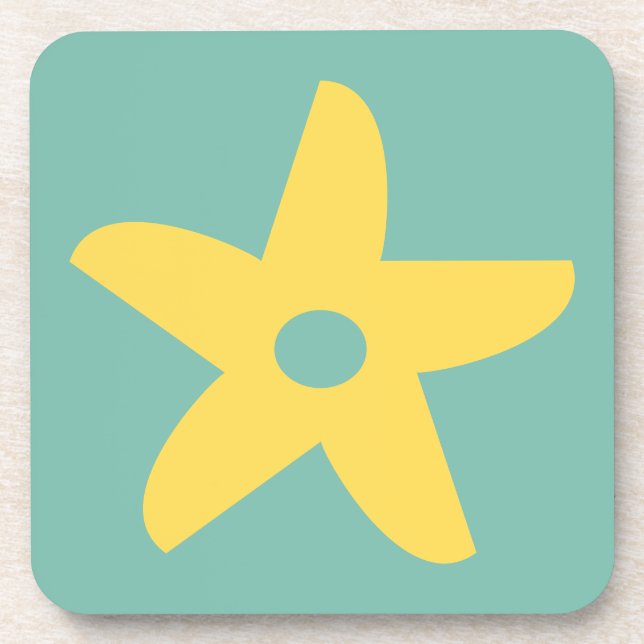 Funny Blume Getränkeuntersetzer (Vorderseite)