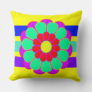 Funny Blume Power Bloom I + Ihr Backgr. Idee Kissen