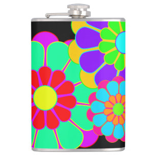 Funny Blume Power Bloom I II III + Ihre Idee Flachmann