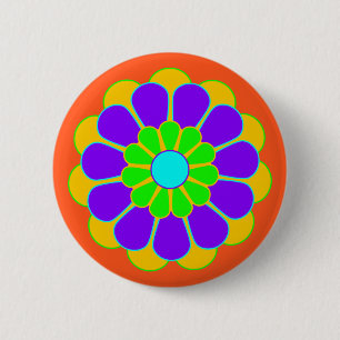 Funny Blume Power Bloom II + Ihr Backgr. Idee Button