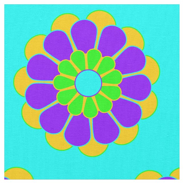 Funny Blume Power Bloom II + Ihr Backgr. Idee Stoff (Nahaufnahme)