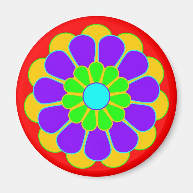 Funny Blume Power Bloom II Magnet (Vorne)