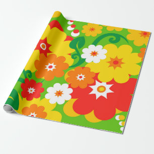 Funny Blume Power Wallpaper Geschenkpapier