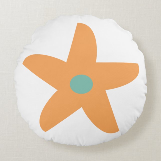 Funny Blume Throw Kissen (Vorderseite)