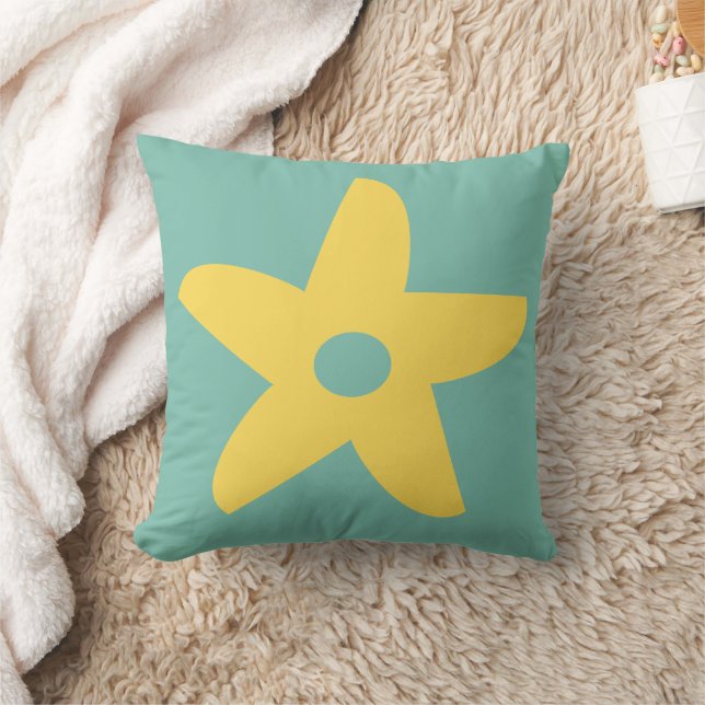 Funny Blume Throw Kissen (Decke)