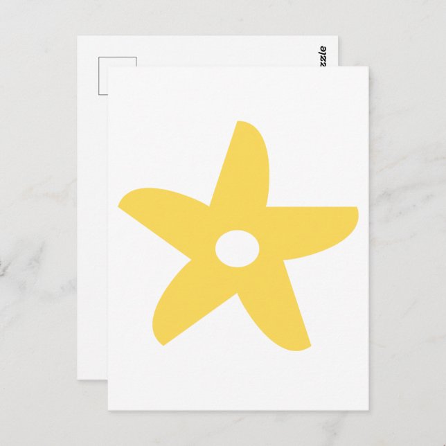 Funny Blume Throw Kissen Postkarte (Vorne/Hinten)