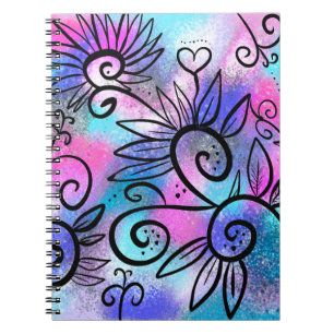 Funny Blumenart Notizblock