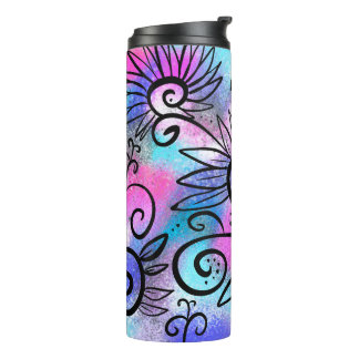 Funny Blumenart Thermosbecher