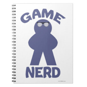 Funny Board Game Nerd Meeple Fun Design Notizblock