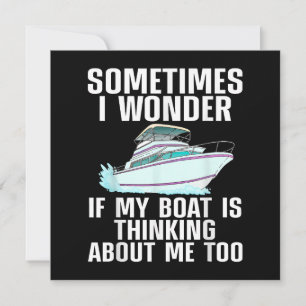 Funny Boat Art for Men Bootsport Bootsport Bo Einladung