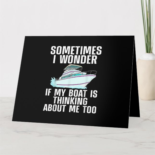 Funny Boat Art for Men Bootsport Bootsport Bo Karte (Vorderseite)