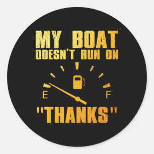 Funny Boat Art for Men Bootsport Bootsport Bo Runder Aufkleber