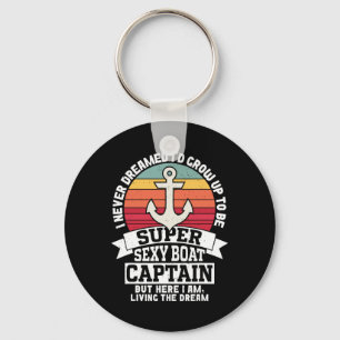 Funny Boat Captain Shirts für Männer Bootfahren Bo Schlüsselanhänger