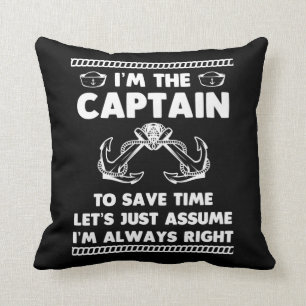 Funny Boat Captain Spaß Boating Joke Sailor Kissen