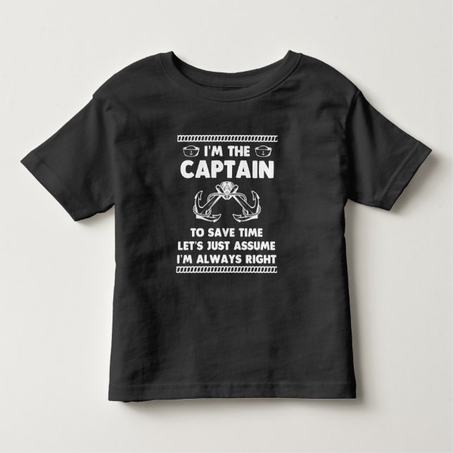 Funny Boat Captain Spaß Boating Joke Sailor Kleinkind T-shirt (Vorderseite)