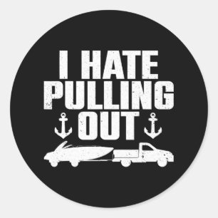 Funny Boat Design for Men Women Bootloipe Runder Aufkleber