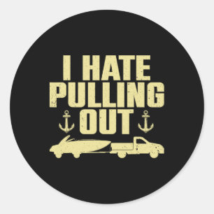 Funny Boat Design for Men Women Bootloipe Runder Aufkleber