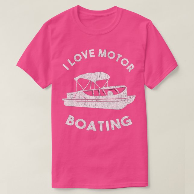 Funny Boater Lake Life I Liebe Motorboot T-Shirt (Design vorne)