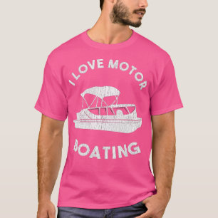 Funny Boater Lake Life I Liebe Motorboot T-Shirt