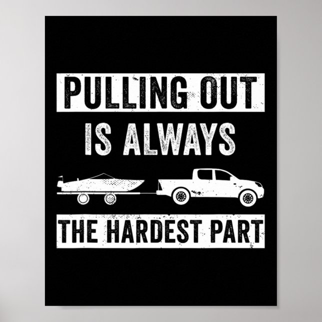 Funny Boating Design for Men Captain Boat Pulling Poster (Vorne)
