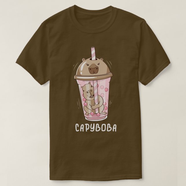 Funny Boba Tea Capybara Bubble Milk Tee Kawaii (Design vorne)