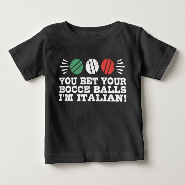 Funny Bocce Ball Baby T-shirt (Vorderseite)