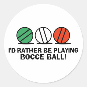 Funny Bocce Ball Runder Aufkleber