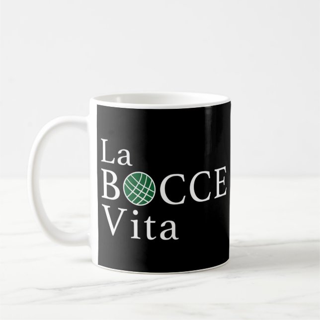 Funny Bocce La Bocce Vita Italienischer Stolz Kaffeetasse (Links)