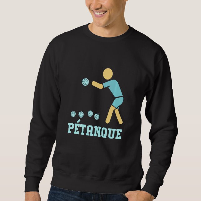 Funny Bocce Player Sweatshirt (Vorderseite)