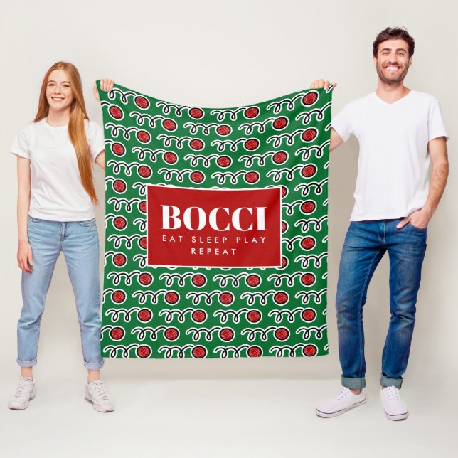 Funny Bocci Ball Fleece Decke für Bocciaspieler (Beispiel)