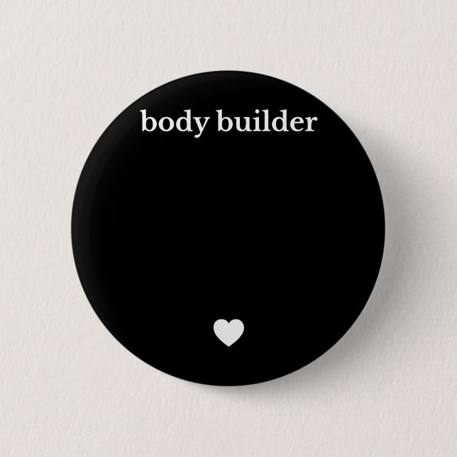 Funny Body Builder Pregnancy Announcement Button (Vorderseite)