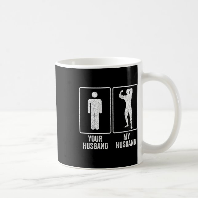 Funny Bodybuilder Bodybuilding Husband Relationshi Kaffeetasse (Rechts)