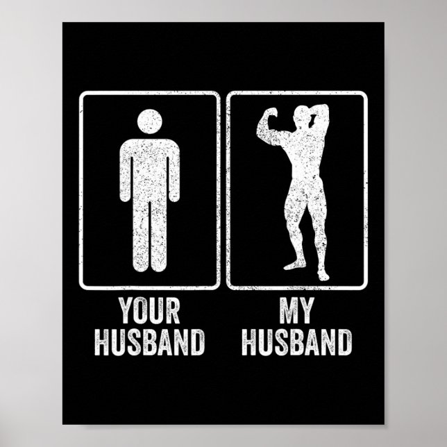 Funny Bodybuilder Bodybuilding Husband Relationshi Poster (Vorne)