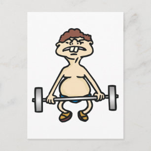 Funny Bodybuilder Postkarte