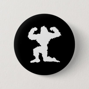 Funny Bodybuilding Bigfoot Bodybuilder Weightlifti Button