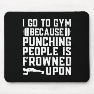 Funny Bodybuilding Gym Zitat Mousepad