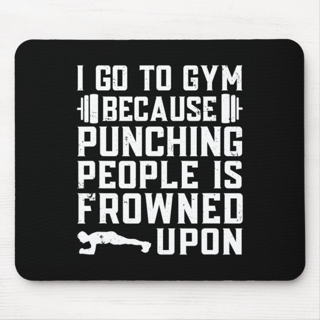 Funny Bodybuilding Gym Zitat Mousepad (Vorne)