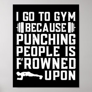 Funny Bodybuilding Gym Zitat Poster