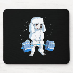Funny Bodybuilding Poodle Dog Weightlift Men Wo Mousepad
