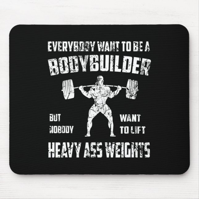 Funny Bodybuilding Shirts. Perfekte Trainingsstell Mousepad (Vorne)