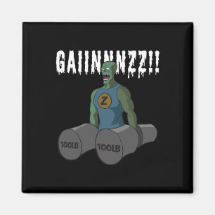 Funny Bodybuilding Zitat Gym-Zombies Wollte Mad Ga Magnet