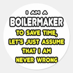 Funny Boilermaker T - Shirt und Geschenke Runder Aufkleber