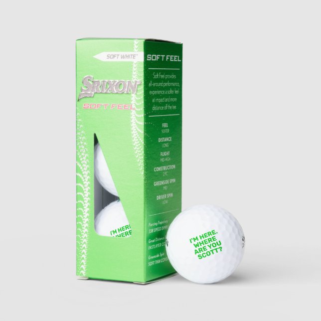 Funny Bold Green Text Golfer Name verloren Golfball (Verpackung)