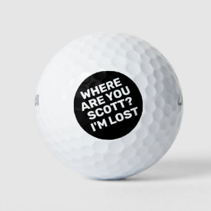 Funny Bold Letters Golfer Name Lost Golfball